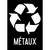 Recyclage métaux - autocollant - L.210 x H.297 mm