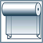 LDPE Seitenfalten-Schlauchfolie, 450mm + 350mm x 0,025mm, 750m, Transparent
