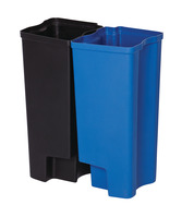 Abfalleimer Dualer Kunststoffinnenbehälter (Set) für Slim Jim® 30-Liter-Step-On-Behälter aus Kunststoff mit Pedal an der Vorderseite