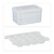 Relaxdays Eiswürfelform Set, 4 Eiswürfelschalen, BPA-frei, Behälter und Deckel, 48 Eiswürfel, Kunststoff, transparent