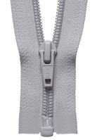 Nylon Open End Zip: 56cm: Silver