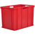85L Euro Stacking Container - Solid Sides & Base - 600 x 400 x 425mm - Red
