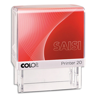 COLOP Timbre formule SAISI - Printer 20 L à encrage automatique Rouge. Dim.empreinte 14x38mm