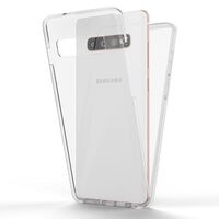 NALIA 360 Gradi Cover compatibile con Samsung Galaxy S10 Custodia, Fronte e Retro Full-Body integrale Case Protettiva, Resistente Copertura Bumper, Completo Protezione schermo T...