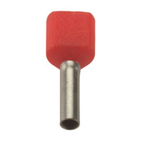 Isolierte Aderendhülse, 1,0 mm², 15 mm/8 mm lang, rot, 61802010