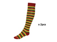 paire de chaussette clown rouge jaune vert