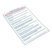 Vogue Food Safety Act 1995 Guidance Sign Made of Vinyl Self Adhesive 330 x 200mm