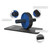 Sport-Tec Fitness-Set, 4-tlg., Push-Up Griffe, Bauchtrainer, Handtrainer, Springseil, Blau