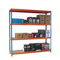 Boltless heavy duty steel shelving with chipboard shelves - with chipboard shelves 2.5m high