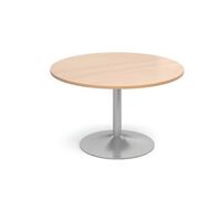 Modular boardroom meeting room table with trumpet base - Circular