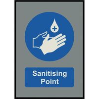 Sanitiser station logo mats