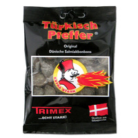Trimex Türkisch Pfeffer, Salmiak-Lakritz-Bonbons, 100g Beutel