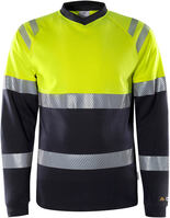 Flamestat High Vis Langarm-T-Shirt Kl.1, 7107 TFL Warnschutz-gelb/marine Gr. XL