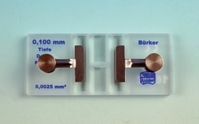 Zählkammern nach Bürker | Beschreibung: doppeltes Teilnetz mit Federklammern ohne CE