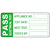 Pass Electrical Test Labels, Green Mark & Seal, 60 x 30mm, Roll of 500
