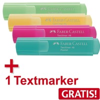 5 FABER-CASTELL Textmarker Textliner 46 Pastell