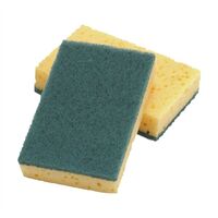 Large Green and Yellow Sponge Scourers - Pack Of 10