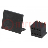 Connector: pin; contact; vrouwelijk; PIN: 8; recht; 1,27mm; SMT; 2x4