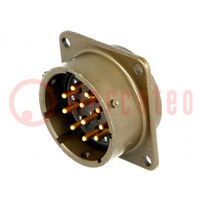 Connector: circular; socket; PIN: 11; male; soldering; PT/451; 600V