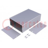 Enclosure: with panel; TUF; X: 105mm; Y: 160mm; Z: 52mm; aluminium