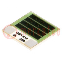 Resistor: thick film; calefactor; adhesivo; 4,05Ω; 20W; 300°C