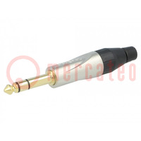 Connettore: Jack 6,3mm; spina; maschio; stereo; binari: 3; dritto