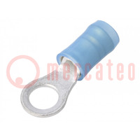 Tip: ring; Ø: 5mm; 1.31÷2.08mm2; crimped; for cable; insulated; blue