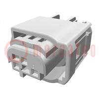 Connector: automotive; MQS; female; plug; for cable; PIN: 3; crimped