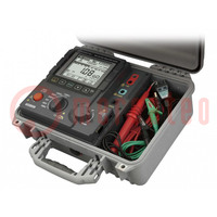 Meter: insulation resistance; LCD; VAC: 30÷600V; VDC: 30÷600V; IP64