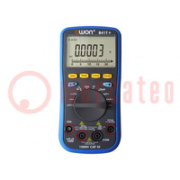 Multímetro digital; Bluetooth; LCD; 4,5 dígitos (22000); 3x/s