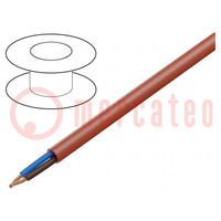 Wire: mains; HLGs; 2x1mm2; Insulation: LSZH; Colour: red; Core: Cu
