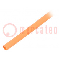 Heat shrink sleeve; glueless; 2: 1; 2.4mm; L: 1m; orange