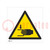 Safety sign; warning; self-adhesive folie; W: 200mm; H: 200mm