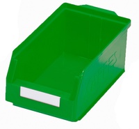 Sichtlagerkästen grün, 200x350/307x150 mm, VE=18 Stück | KB1041