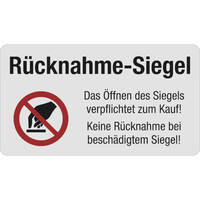 Rücknamesiegel, 12 Stk/Bogen, Material: Voidfolie