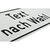 Indiv. Wegweiser (rechtsw.)Alu, geprägt 0,6 mm, Text schwarz, 90x30 cm Version: WEISS - WEISS