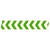 Markierungsstreifen Pfeil, selbstklebend, Folie, nachleuchtend, grün, 4 x 120 cm