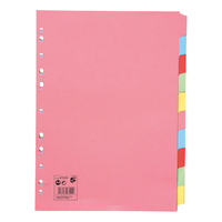 5 Star A4 10-Part Subject Dividers
