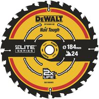 Produktbild zu DEWALT Kreissägeblatt HW ø 184x1,65x16 mm Z24 Wechselzahn (WZ) positiv