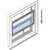 Produktbild zu Vertikalschiebefensterbeschlag HAWA-Vertical 150/3 oder 150/5, Kunstst. braun