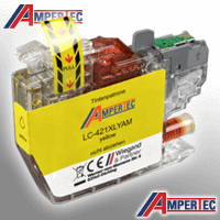 Ampertec Tinte kompatibel mit Brother LC-421XLY yellow