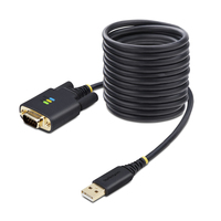 StarTech.com 1P10FFC-USB-SERIAL seriële kabel Zwart 3 m USB Type-A DB-9