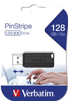 Verbatim PinStripe - USB-Stick 128 GB - Schwarz