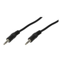 LogiLink 3.5mm - 3.5mm, 0.2m audio kabel 0,2 m Zwart