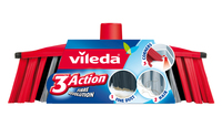 Vileda 142156 bezem Binnen Zachte/harde haren Polyethyleentereftalaat (PET) Zwart, Grijs, Rood