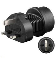 Microconnect PETRAVEL1 power plug adapter Type F Black