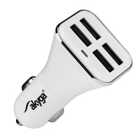 Akyga AK-CH-09 mobile device charger GPS, Power bank, Smartphone, Tablet Silver, White Cigar lighter Auto