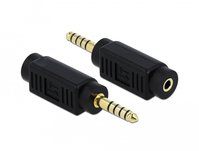 DeLOCK 65994 cambiador de género para cable 4.4 mm 5 pin 3.5 mm 3 pin Negro