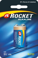 ROCKET 241410 Haushaltsbatterie Einwegbatterie 6LR61 Alkali