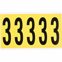 Brady 3460-3 etiket Rechthoek Verwijderbaar Zwart, Geel 5 stuk(s)